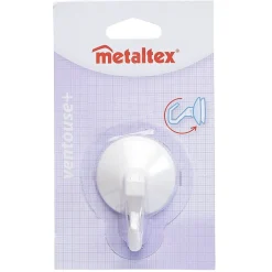 Crochet à ventouse en plastique blanc ø5 CM