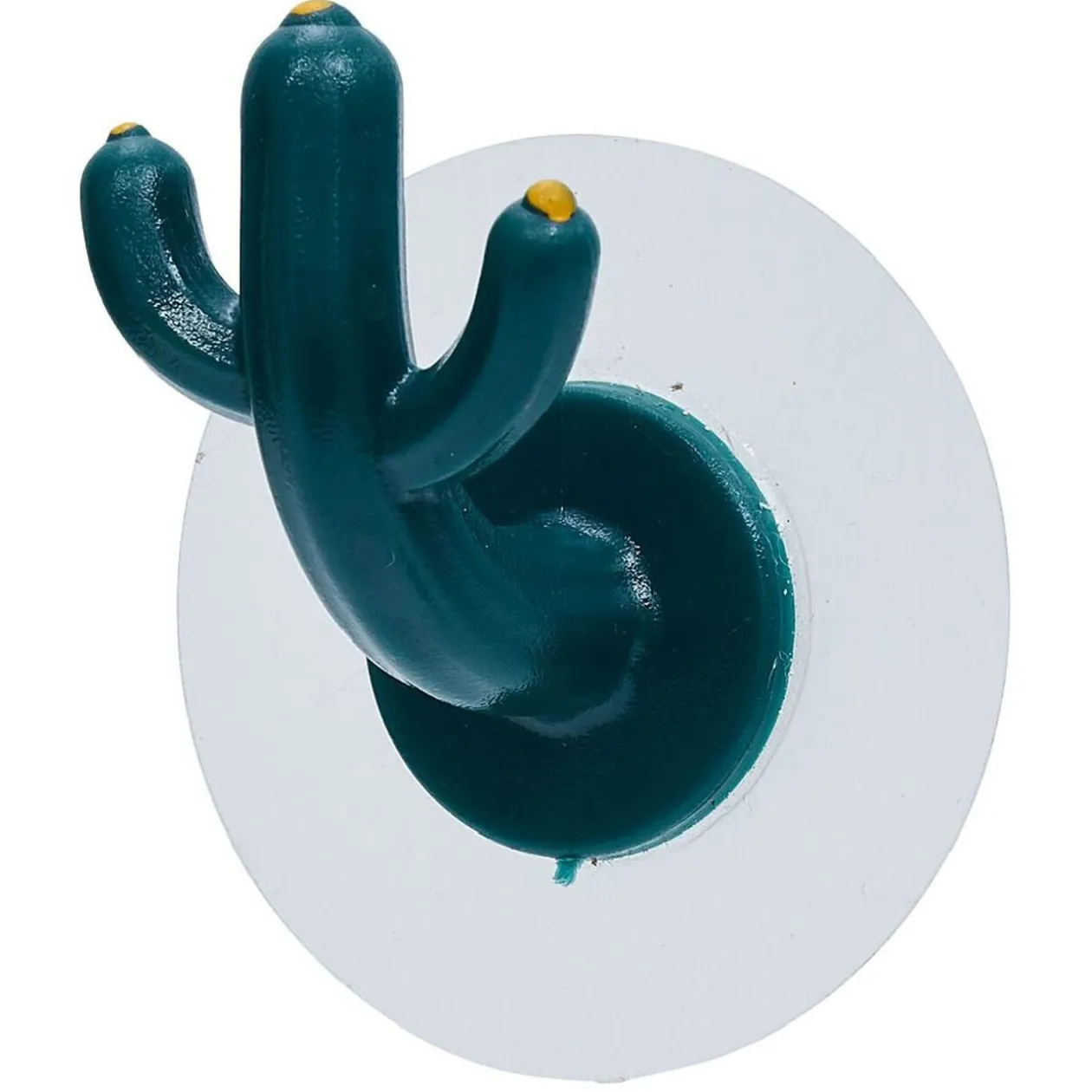 Crochet adhésif cactus x2 bleu canard