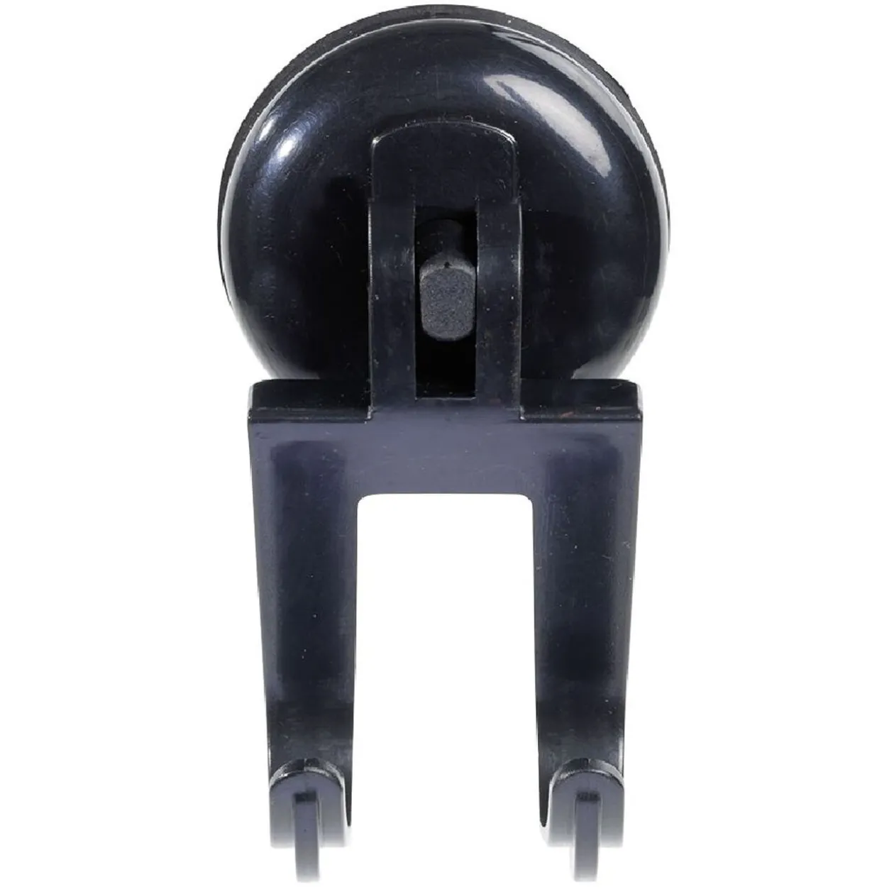 Crochet double à ventouse noir