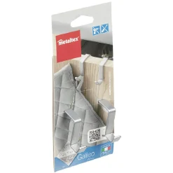 Crochet double polytherm métal argenté