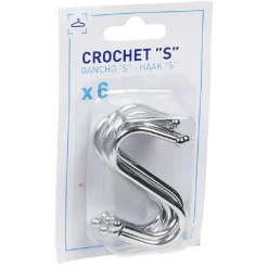 Crochet en forme de s x6
