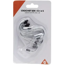 Crochet en métal type S x5
