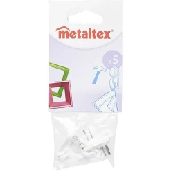 Crochet x5, blanc et gris