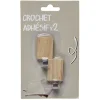 Crochets adhésifs x2 bois