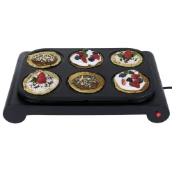 Crêpière 6 personnes aluminium noir 1000W
