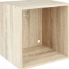 Cube de rangement 1 case bois clair naturel