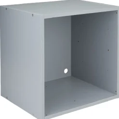 Cube de rangement 1 case bois gris