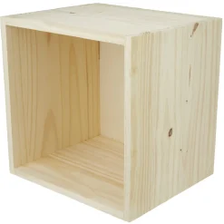 Cube de rangement 1 case pin naturel