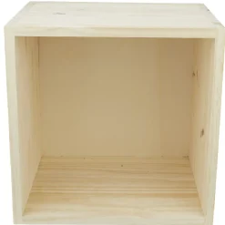 Cube de rangement 1 case pin naturel