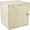 Cube de rangement 1 porte pin naturel