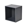 Cube de rangement en bois 1 niche gris