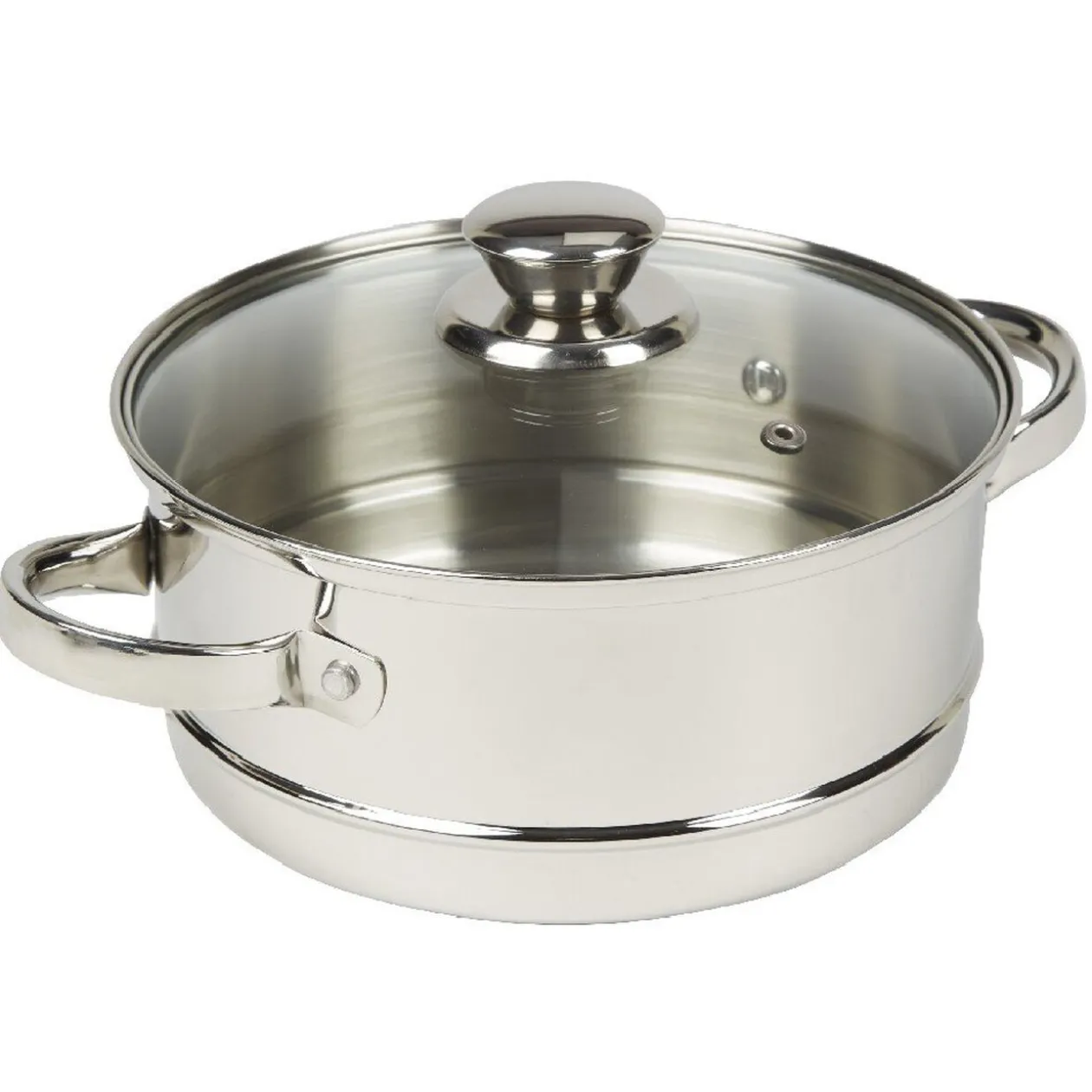 Cuit-vapeur à 2 niveaux acier inoxydable ø 20 cm
