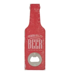 Décapsuleur jaune en forme de bouteille de bière