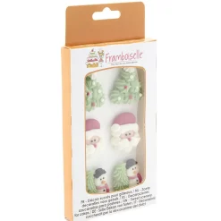 Décor sucré pour gâteau de Noël x6