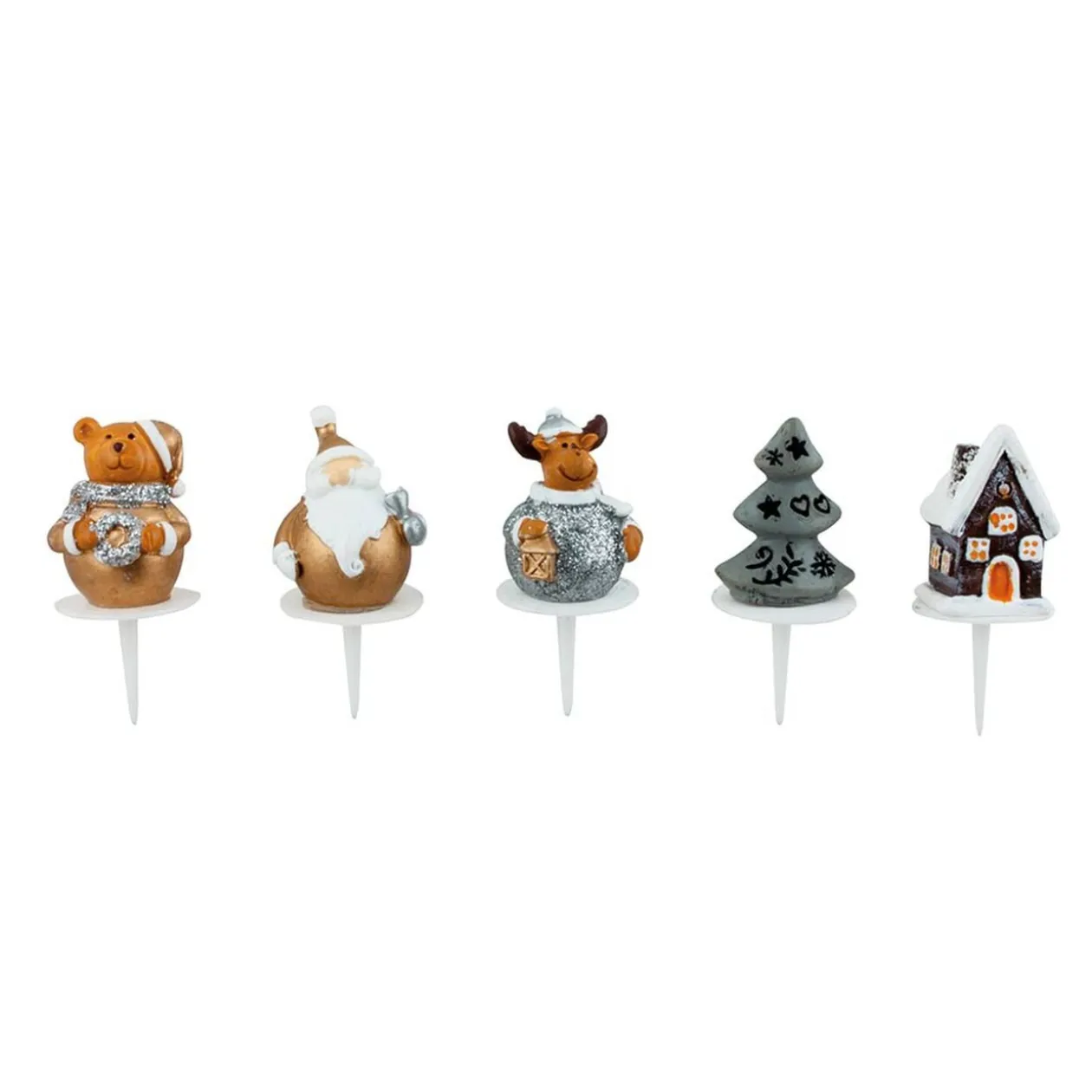 Décoration bûche de Noël x 5