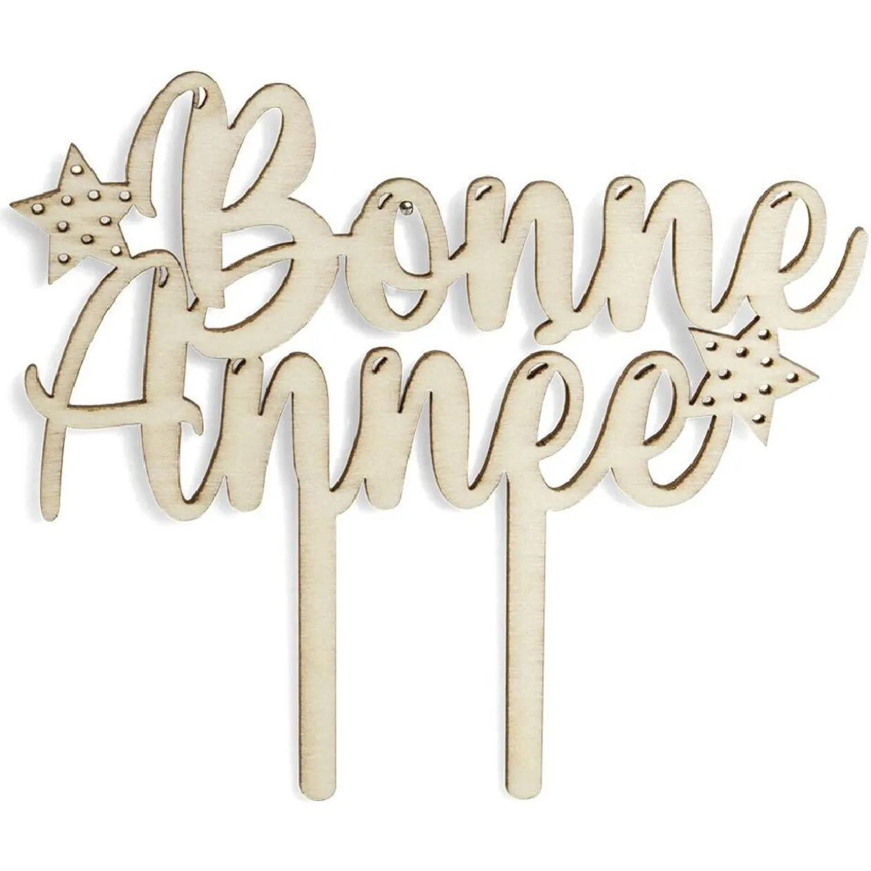 Décoration pour gâteau de Noël en bois