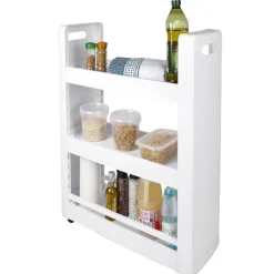 Desserte à roulettes blanche