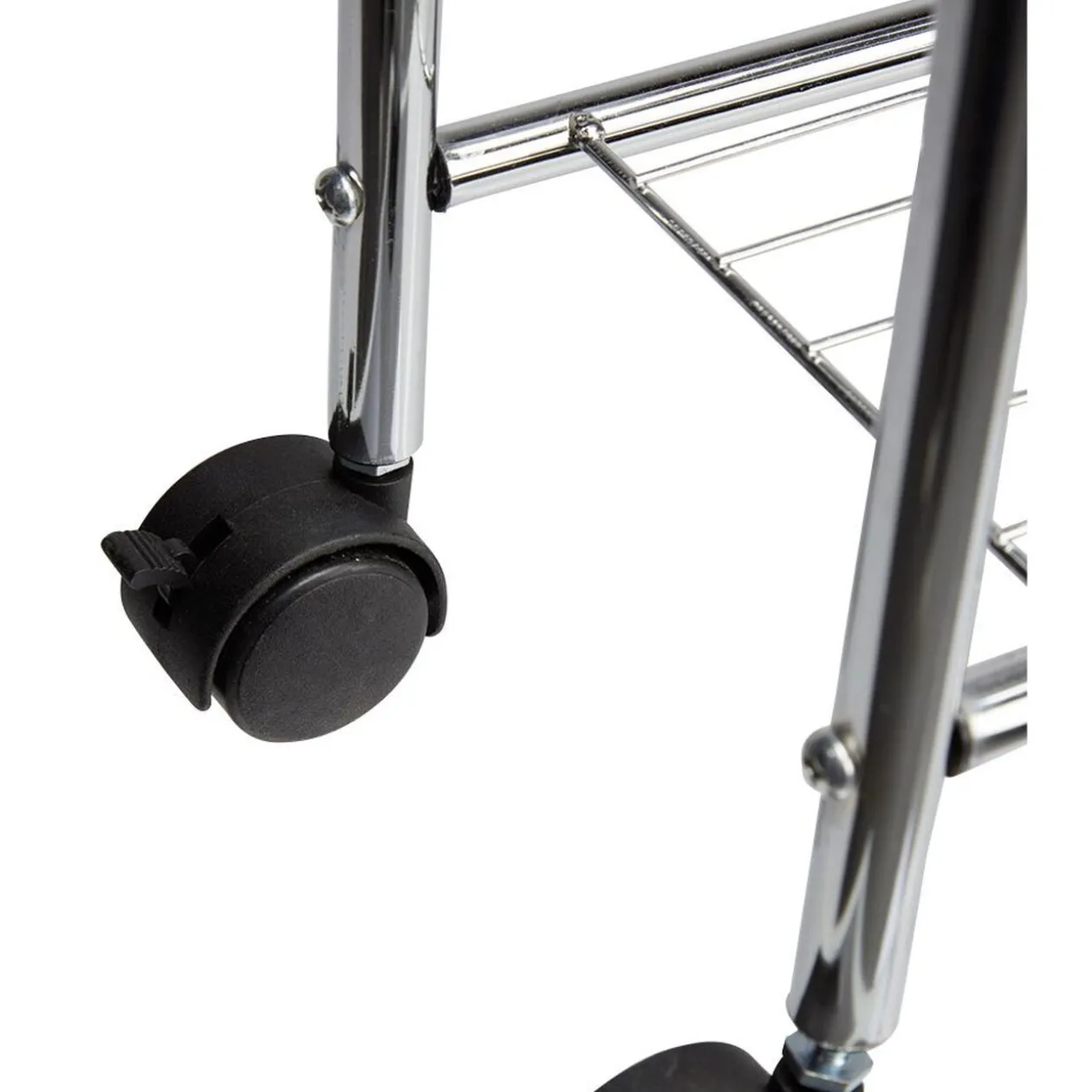 Desserte de salle de bains 4 niveaux métal gris