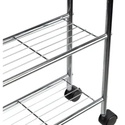 Desserte de salle de bains 4 niveaux métal gris