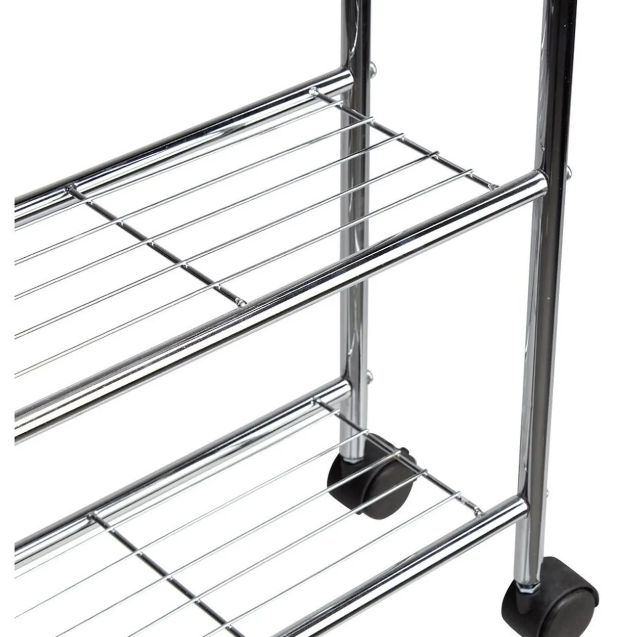 Desserte de salle de bains 4 niveaux métal gris