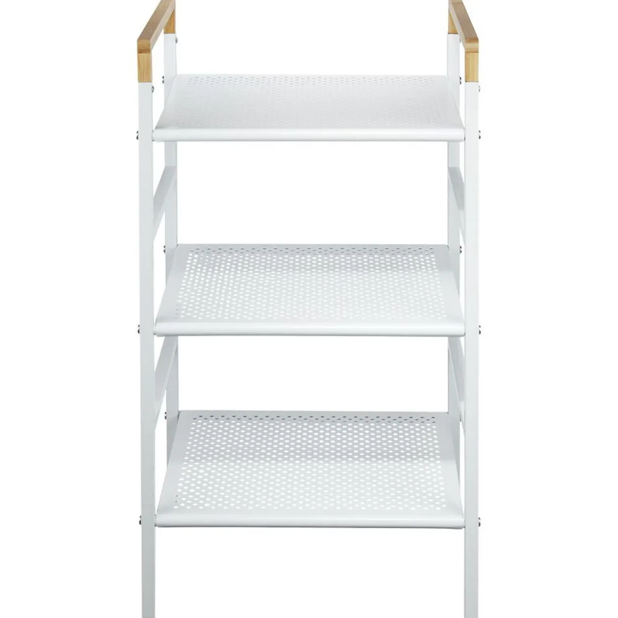 Desserte de salle de bains 3 niveaux métal blanc