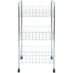 Desserte en métal 3 niveaux - 35,5xH66,5x26cm