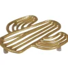 Dessous de plat forme cactus doré