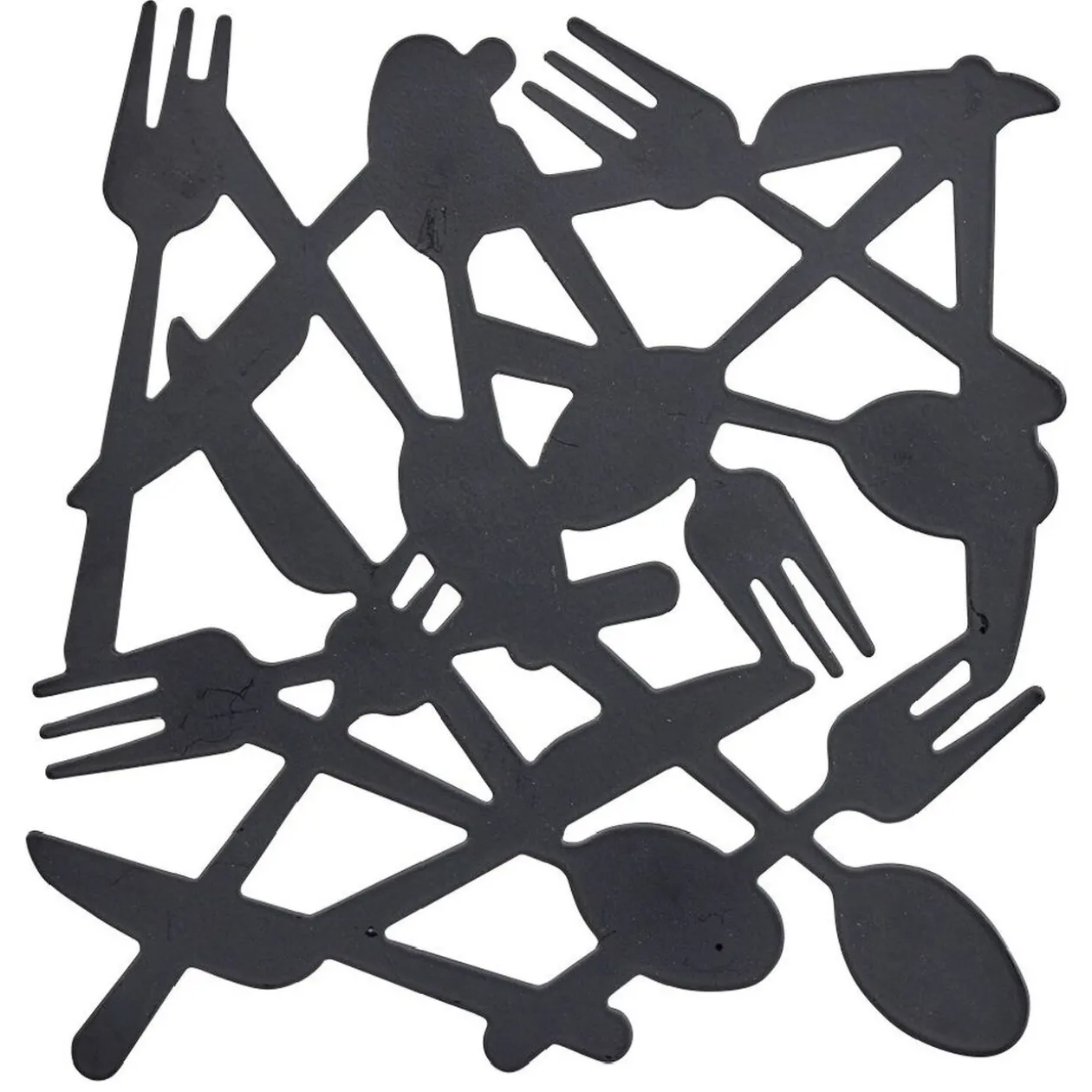 Dessous de plat métal noir L19,5xl19xH1cm