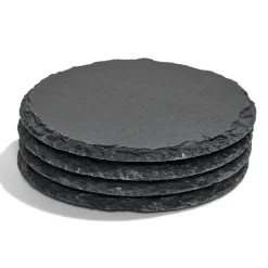 Dessous de verre rond en ardoise Ø10cm