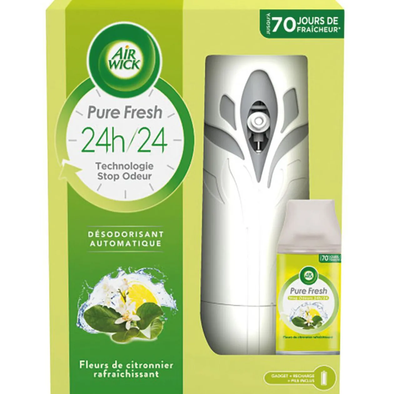 Diffuseur Air Wick automatique avec recharge Jasmin et fleurs blanches