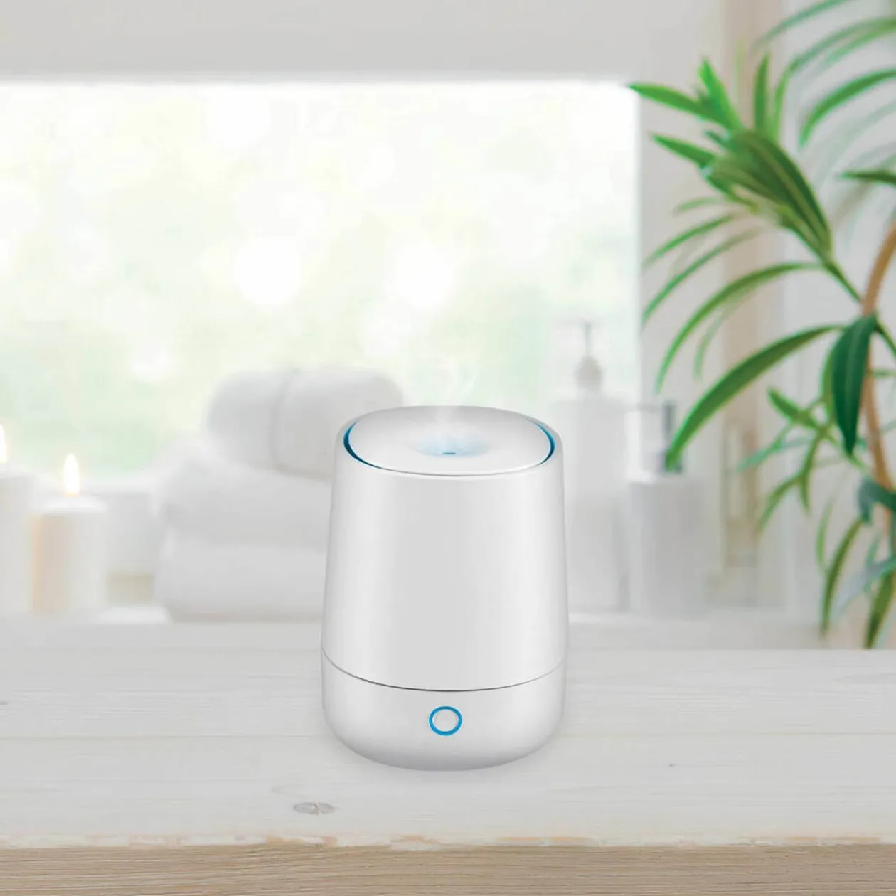 Diffuseur nomad Mességué LED brumisation à ultrasons blanc 120 ml