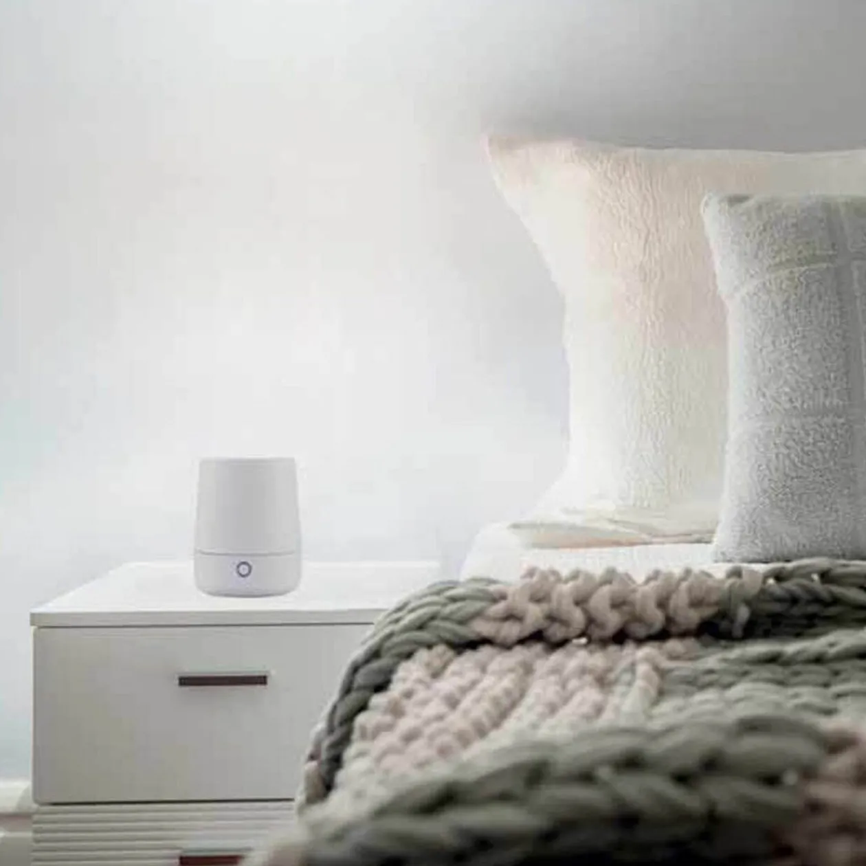 Diffuseur nomad Mességué LED brumisation à ultrasons blanc 120 ml