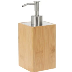 Distributeur à savon bambou marron naturel