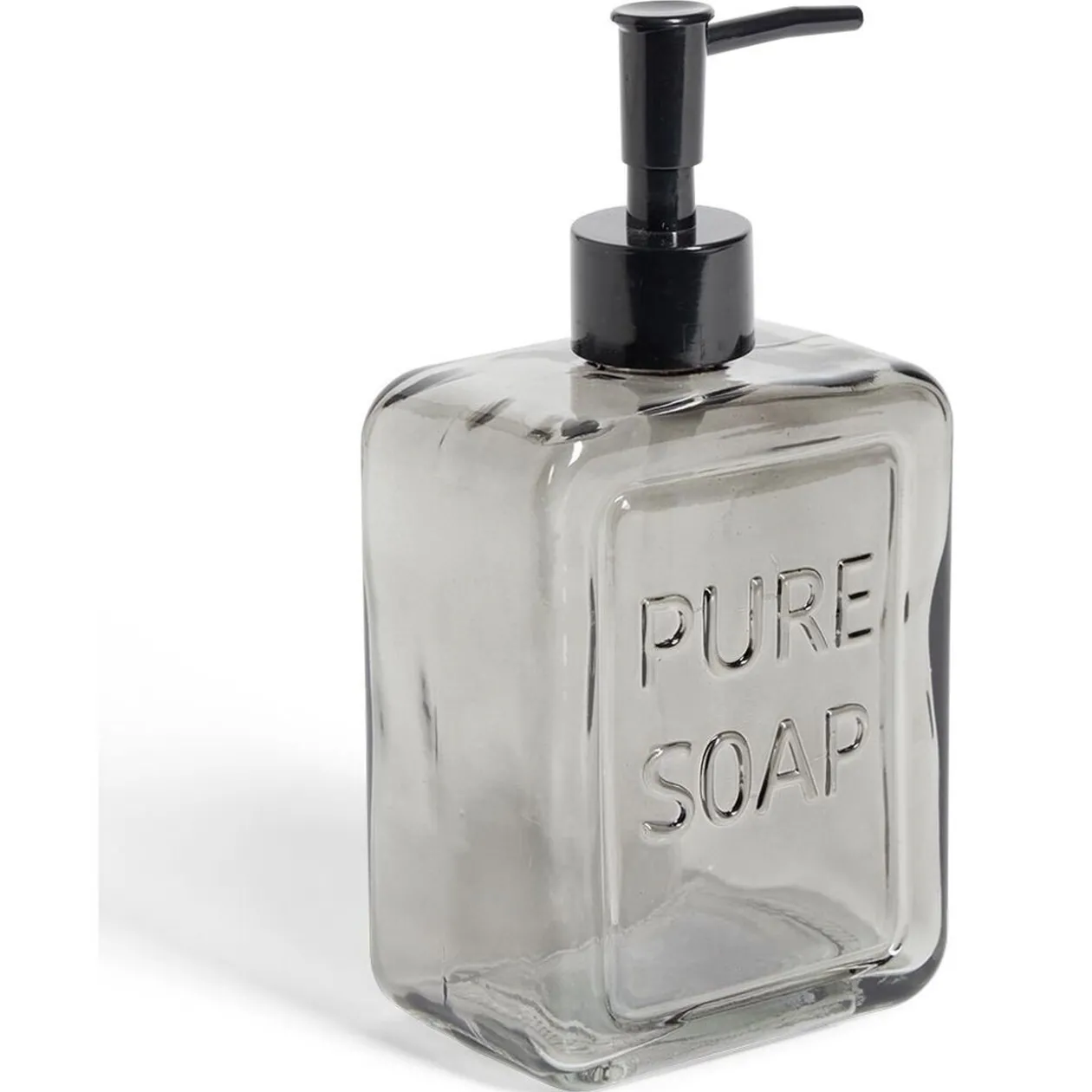 Distributeur à savon 500ml inscription Pure Soap en verre 4 coloris