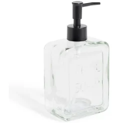 Distributeur à savon 500ml inscription Pure Soap en verre 4 coloris