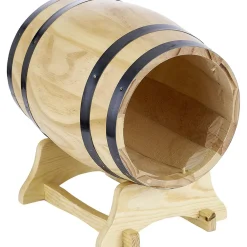 Distributeur à vin tonneau bois sur socle 5,5 L