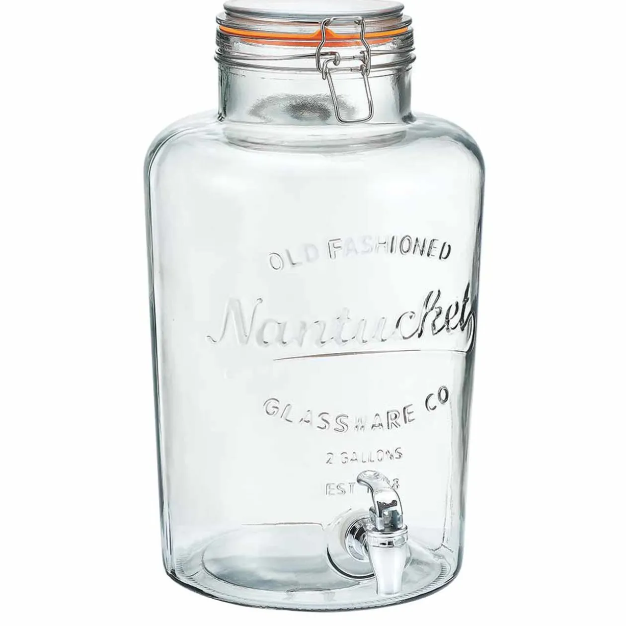 Distributeur de boisson transparent inscription relief 8 L