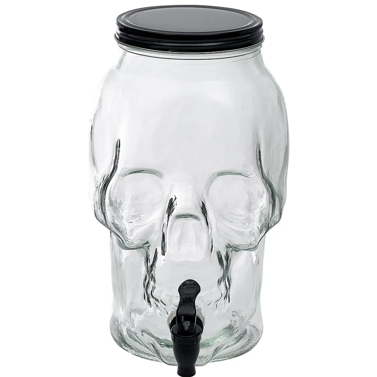 Distributeur de boisson tête de mort en verre 5L