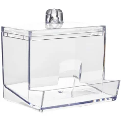 Distributeur de coton-tiges transparent