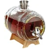 Distributeur de rhum avec socle en bois 1,5 L