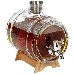 Distributeur de rhum avec socle en bois 1,5 L
