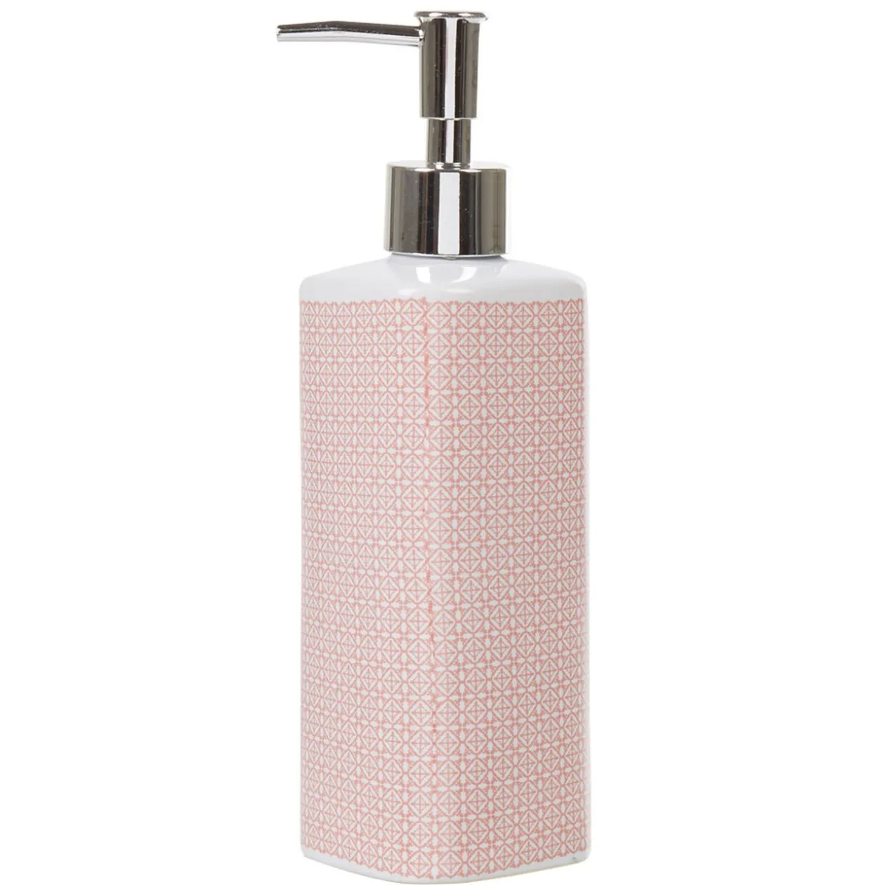 Distributeur de savon céramique carreau de ciment rose