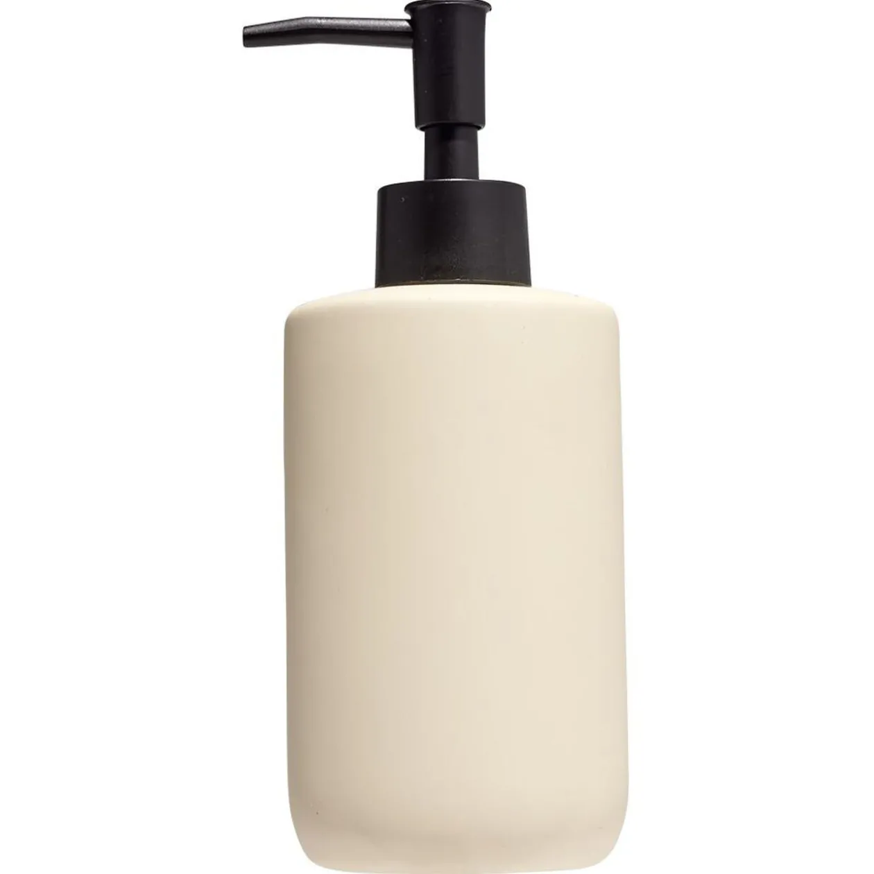 Distributeur de savon céramique beige Ø7xH18,5cm
