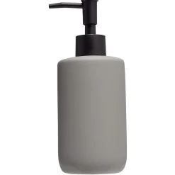 Distributeur de savon céramique gris Ø7xH18,5cm