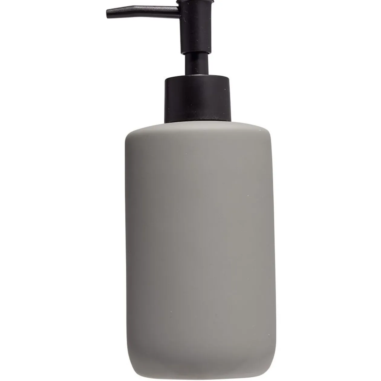 Distributeur de savon céramique gris Ø7xH18,5cm