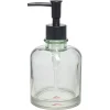 Distributeur de savon en verre transparent vert Ø8xH17cm