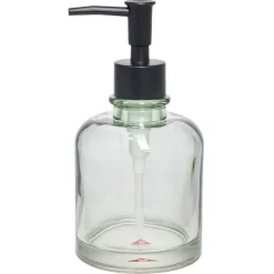Distributeur de savon en verre transparent vert Ø8xH17cm