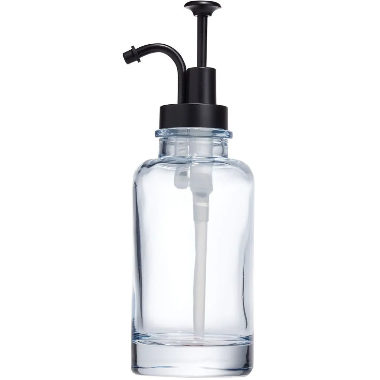 Distributeur de savon en verre transparent bleu Ø7xH21cm