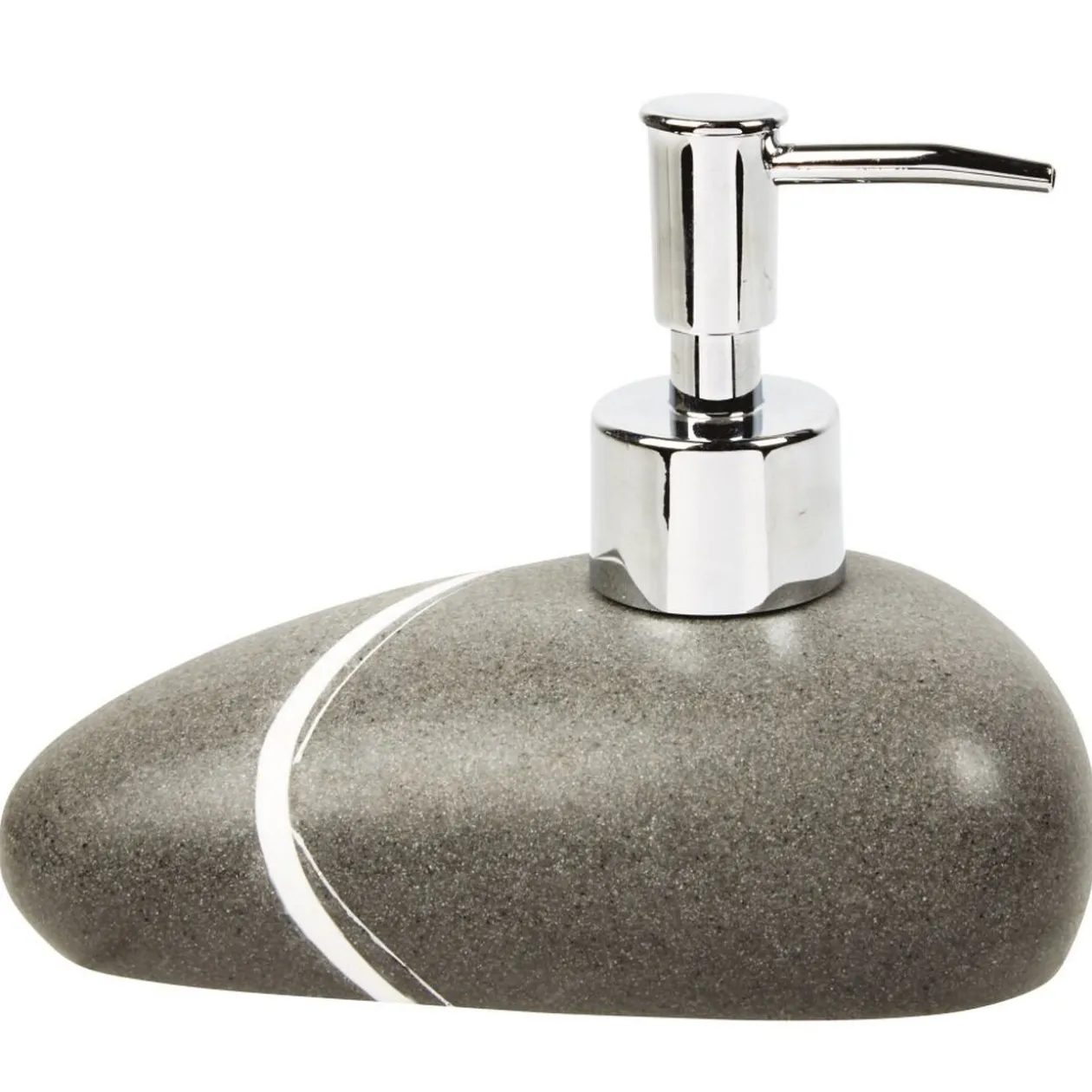 Distributeur de savon galet gris