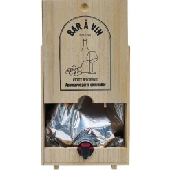 Distributeur de vin en bois pour cubi 5L
